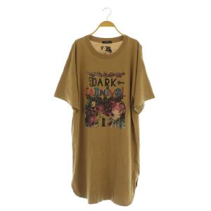 NIAGARA/DARK CARNIVAL ワンピース 膝丈 半袖 カットソー プリント F ブラウン