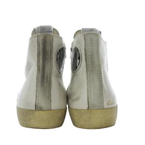 GOLDEN GOOSE スニーカー ハイカット FRANCY 加工 レザー 37 ホワイト /YO15 SH
