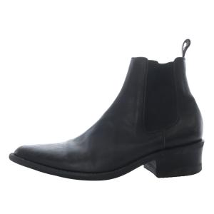 コムデギャルソン サイドゴアブーツ ショート ポインテッドトゥ レザー S ブラック /YO17 SH