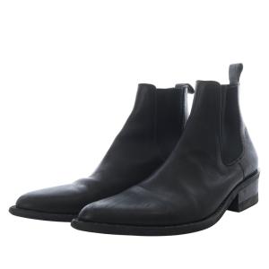 JUNYA WATANABE コムデギャルソン サイドゴアブーツ ショート ポインテッドトゥ レザー S ブラック /YO17 SH