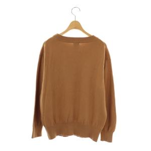 Spick&Span ESSENCEロゴニット セーター 長袖 ウール キャメル /NR OS