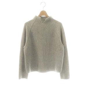 MORBI ONIEL モックネックスリットニット セーター 長袖 カシミヤ混 38 グレー /DO OS