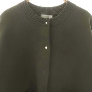 SLOBE IENA 24AW ウォッシャブルPEカーディガン ニット 長袖 クルーネック カーキ /NR OS