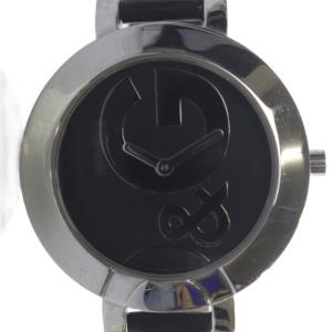 HOOP-LA クォーツ 腕時計 2針 黒 ブラック /SR63