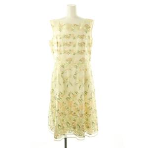 AROMATICA ドレス ワンピース ロング 刺繍 ノースリーブ 6 イエロー /HK OS