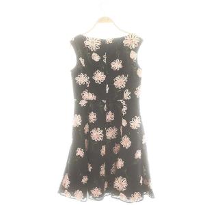 TOCCA DIAMOND LILY ドレス ワンピース ノースリーブ ひざ丈 6 XL 紺 ネイビー /SY OS