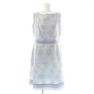 SUMMER FLING ドレス ワンピース 膝丈 刺繍 6 ライトブルー ピンク /DO OS