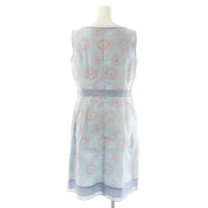 TOCCA SUMMER FLING ドレス ワンピース 膝丈 刺繍 6 ライトブルー ピンク /DO OS