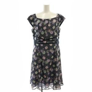 REVERIE ドレス ワンピース ミモレ ロング 6 紺 ネイビー /AT OS