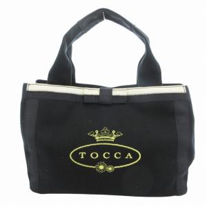 トートバッグ ロゴ 刺繍 キャンバス 黒 ブラック /HO