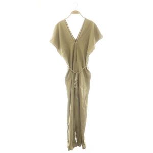 DADAR JUMPSUIT ジャンプスーツ オールインワン ワイドパンツ シルク XS マスタードイエロー