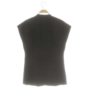 TODAYFUL Satin Over Vest ベスト Vネック 前開き 38 ブラック /ES OS