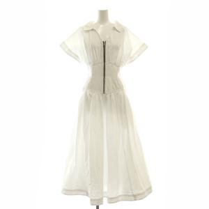 23SS Sustainaフロントジップシャツワンピース 1 白 /MI OS