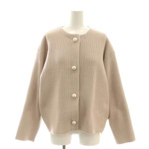 23SS パール釦コクーンニットジャケット カーディガン セーター 1 ピンク /SS OS
