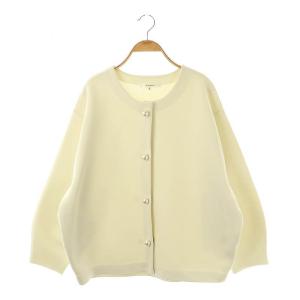 23SS パール釦コーディガン ノーカラージャケット 2 オフホワイト /ES OS