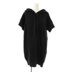 MM6 半袖 スウェット パーカーワンピース S 黒 /MI OS