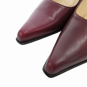 miumiu パンプス ハイヒール ポインテッドトゥ レザー 36.5 ボルドー 赤 /FF