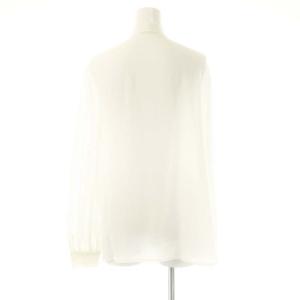 Aveniretoile 24SS パールボタンリボンタイブラウス 長袖 36 ホワイト /DF OS