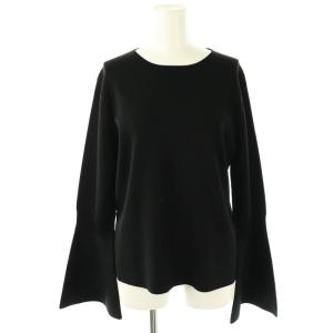 ベルスリーブニット カットソー 長袖 38 ブラック /DF OS