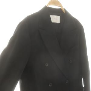 Framework アーミークロスダブルブレスドジャケット テーラード 総裏地 ウール 38 ブラック /DO OS