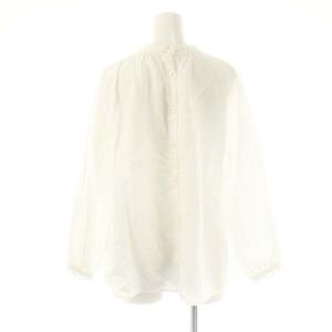 nest Robe リネンスタンドフリルブラウス 前後2WAY 長袖 プルオーバー 前開き F 白 /NR OS