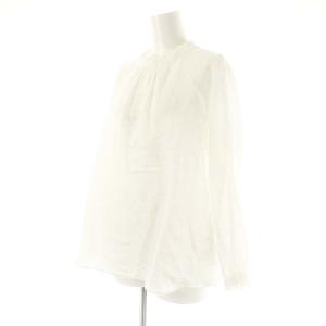 nest Robe リネンスタンドフリルブラウス 前後2WAY 長袖 プルオーバー 前開き F 白 /NR OS