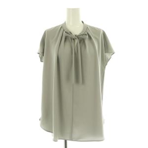 Marvine Lenas ブラウス 半袖 プルオーバー リボン 38 グレー /MY OS