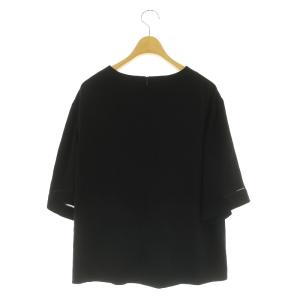 theory luxe 24SS Flow Maisie ブラウス 五分袖 プルオーバー 38 ブラック /MY OS