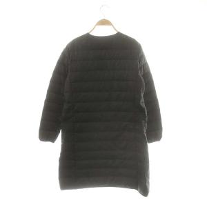 STAMMBAUM ノーカラーロングライトダウンコート アウター M 黒 ブラック /CX OS