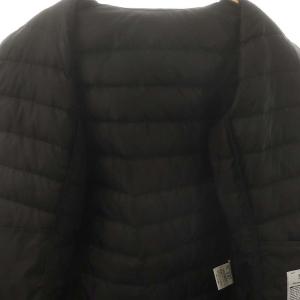 STAMMBAUM ノーカラーロングライトダウンコート アウター M 黒 ブラック /CX OS