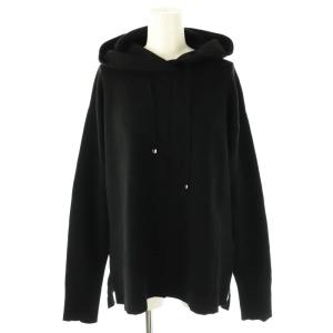 ジョゼフ 洗える スポンジッシュスムース フ?ディー ニットパーカー プルオーバー M ブラック /DF