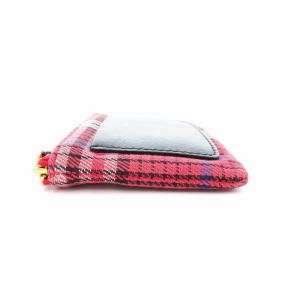 Mulberry ジップコインポーチ キャンバス タータンチェック ピンク系 /UO