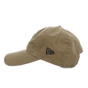 NEW ERA タグ付き 9THIRTY クラシックロゴ ノンウォッシュコットン キャップ 帽子 刺繍 S/M ベージュ