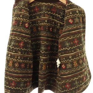 Leilian フォックスファー ウール混 中綿 コート 15+ 茶 /MI OS