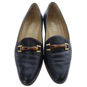 GUCCI バンブービット ローファー レザー 37C 黒 ブラック 101 1387 /SR11