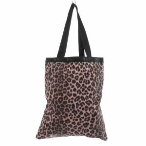 LesportSAC 美品 トートバッグ レオパード柄 ベージュ 黒 ブラック /HO