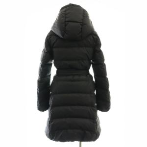 POLO RALPH LAUREN フード付きロングダウンコート ナイロン ベルト付き S 黒 /MI OS