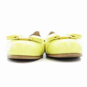 Salvatore Ferragamo VARINA ヴァリナ バレリーナ フラットシューズ ヴァラリボン 7 黄 イエロー /UO