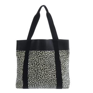 SAINT LAURENT PARIS トートバッグ キャンバス×レザー レオパード 634716