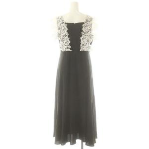 Rirandture 23SS ショルダーレースワンピース ロング ノースリーブ 1 ブラック /HK OS