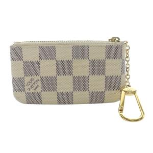 LOUIS VUITTON ダミエ アズール ポシェット クレ ポーチ アイボリー 紺 ネイビー N62659 /SR8 OH