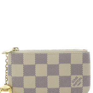 LOUIS VUITTON ダミエ アズール ポシェット クレ ポーチ アイボリー 紺 ネイビー N62659 /SR8 OH