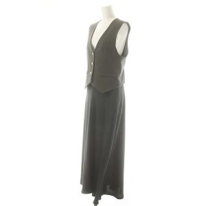Diagram GRACE CONTINENTAL 24AW サテンコンビジレワンピース ロング 38 グレー /DF OS