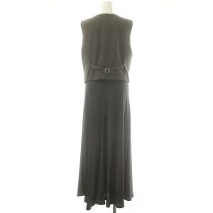 Diagram GRACE CONTINENTAL 24AW サテンコンビジレワンピース ロング 38 グレー /DF OS