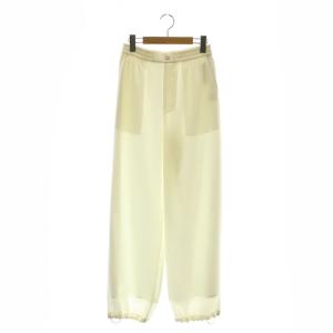 25SS チンツサテンパンツ ストレート イージー 36 キナリ /NR OS