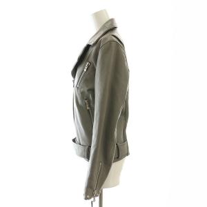 Grace Class スタッズライダースジャケット レザー ジップアップ 36 グレー /NR OS
