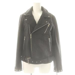 スタッズライダースジャケット ジップアップ 総裏地 36 ブラック /DO OS