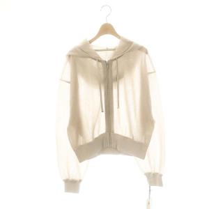 25SS シアーニットパーカー ジップアップ 36 ベージュ /DF OS