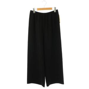23AW ライトダブルクロス リラックスパンツ ワイドパンツ イージー 36 ブラック /ES OS