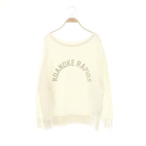 25SS ボートネックルーズスウェット トレーナー F ホワイト /DF OS